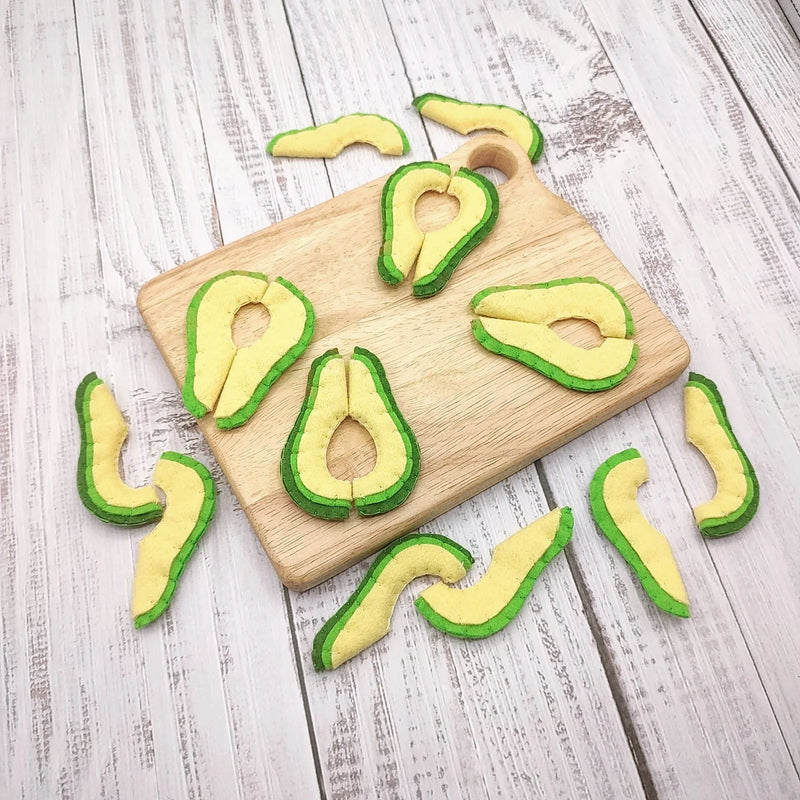 Avocado slice felt play food vegetable - BIG FRENCHIES