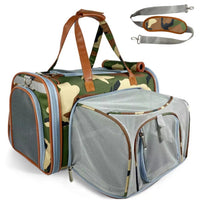 Mr. Peanut's Gold Series Standard Size Airline Compliant Expandable Pet Carrier - Prints Edition - BIG FRENCHIES