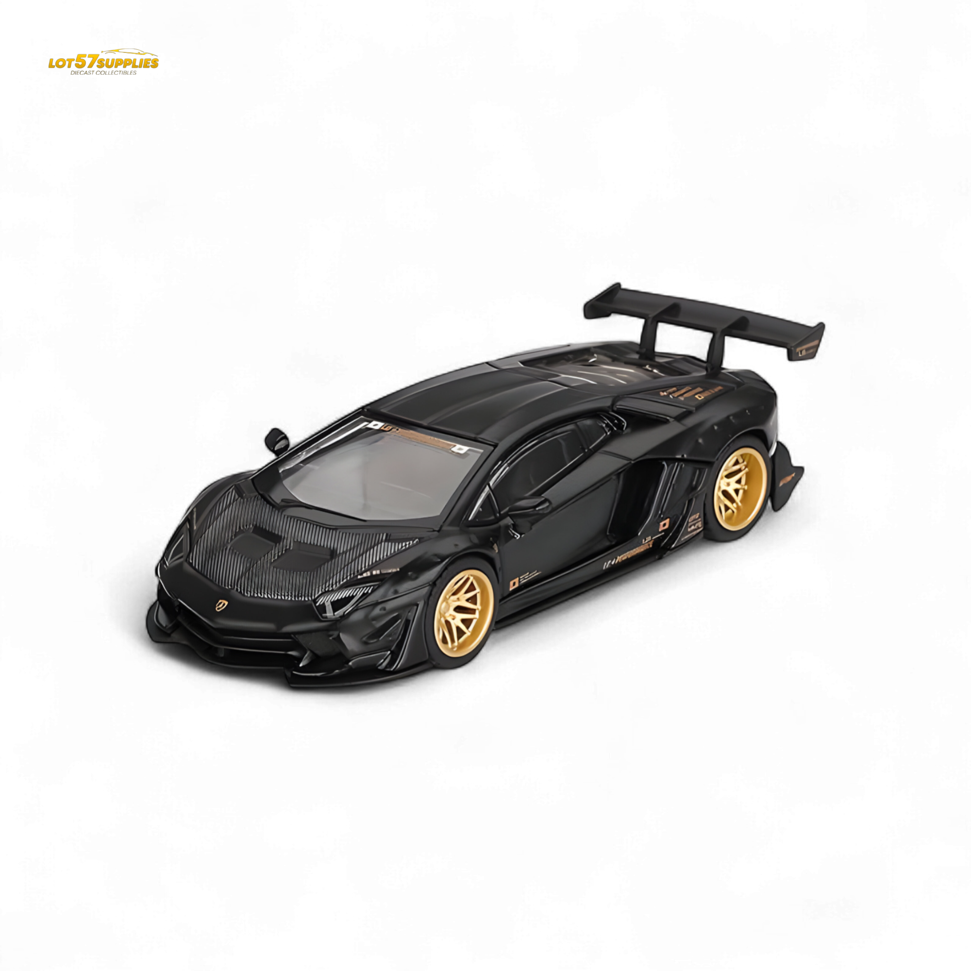 (Pre-Order) Mini-GT LB★WORKS Lamborghini Aventador Matte Black 1:64