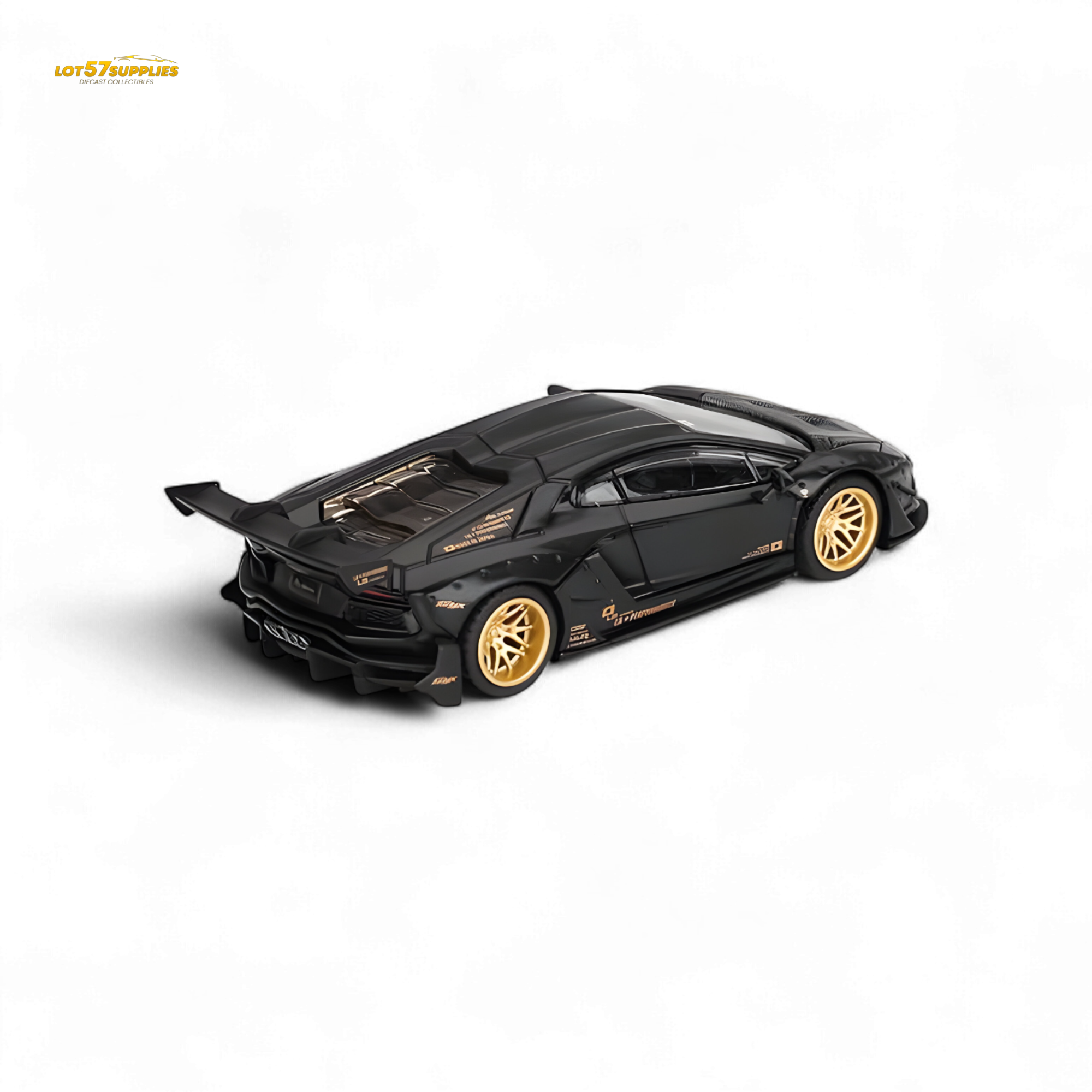 (Pre-Order) Mini-GT LB★WORKS Lamborghini Aventador Matte Black 1:64