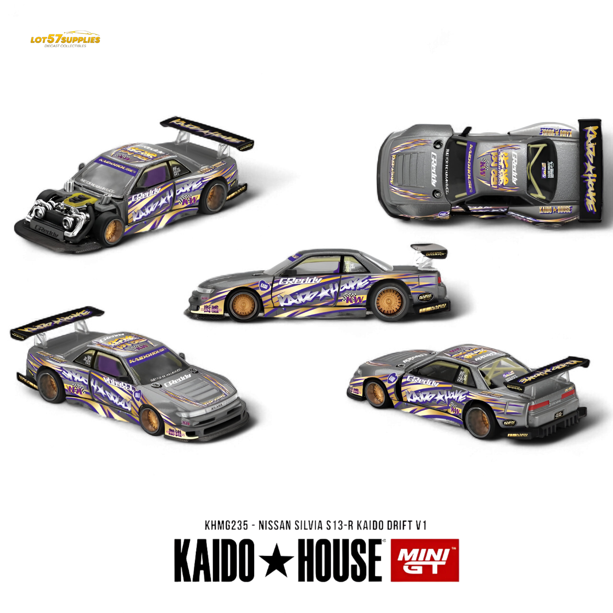 (Pre-Order) KAIDO Nissan Silvia S13-R 1:64