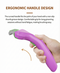 CalmCare Grooming Brush with One-Click Fur Release by Dr. Milou