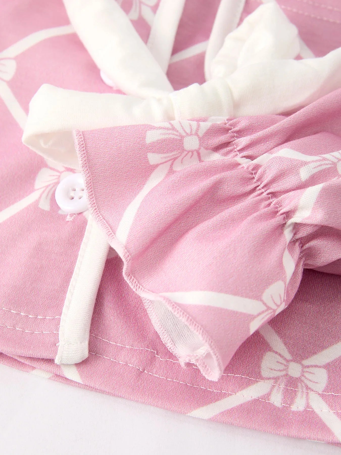 Mommy & me Autumn Check Bow Girls Lapel Pajamas - BIG FRENCHIES