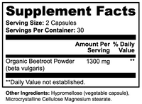 Rubina Organic Beetroot Capsules |Vegetarian Supplement | 60 Count
