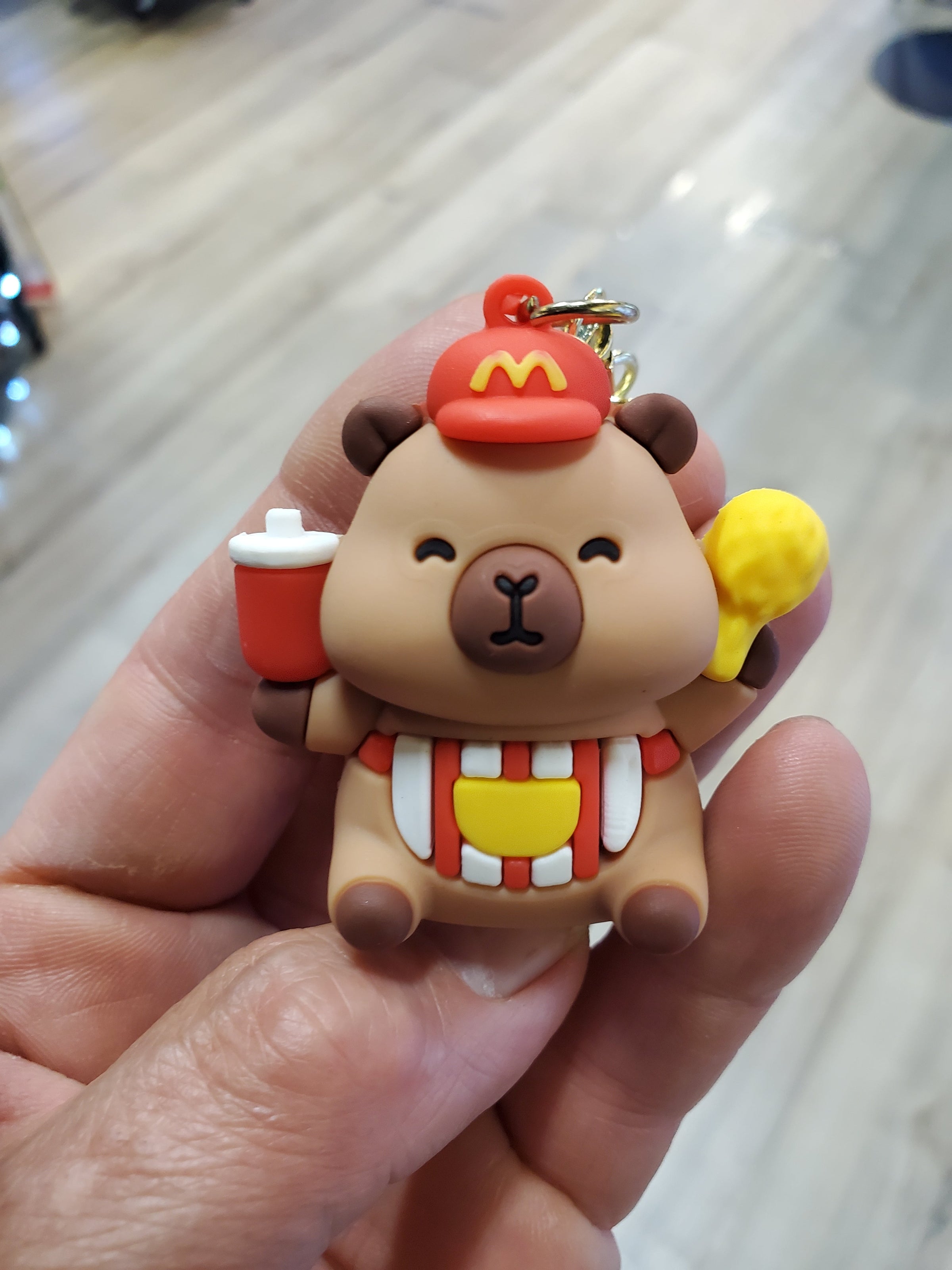 Capybara Bag Clip w/Keychain