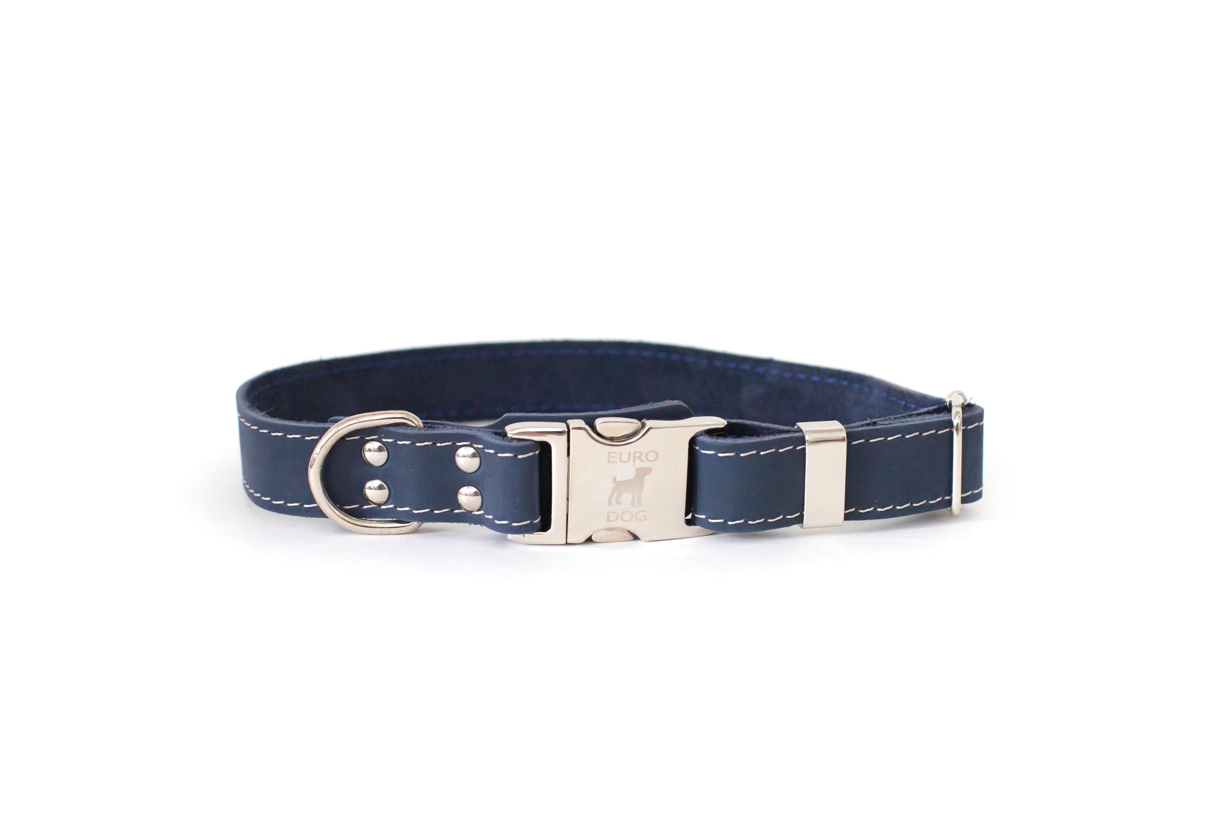 Quick-Release Style Leather Collar and Leash Set - BIG FRENCHIES
