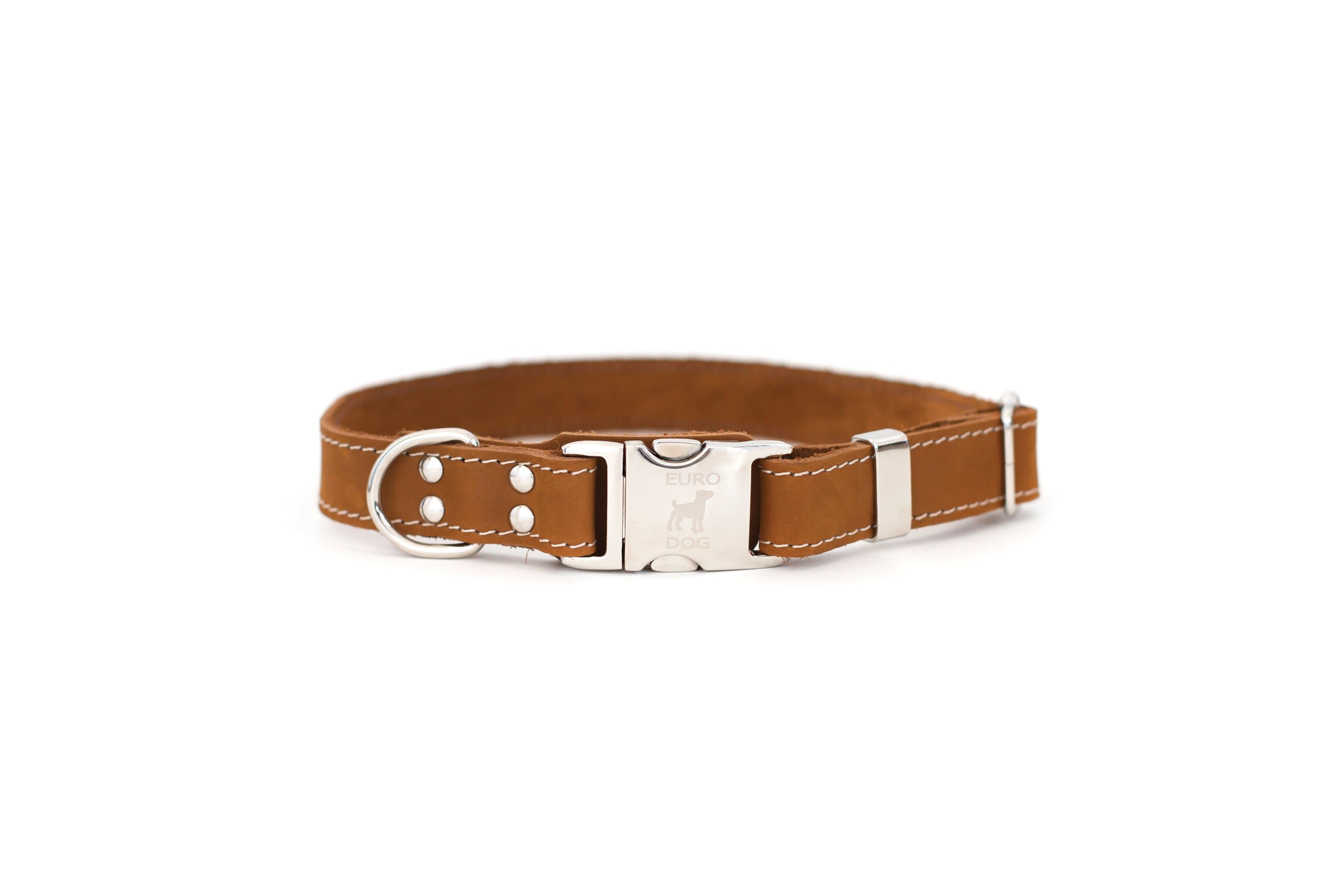 Quick-Release Style Leather Collar and Leash Set - BIG FRENCHIES