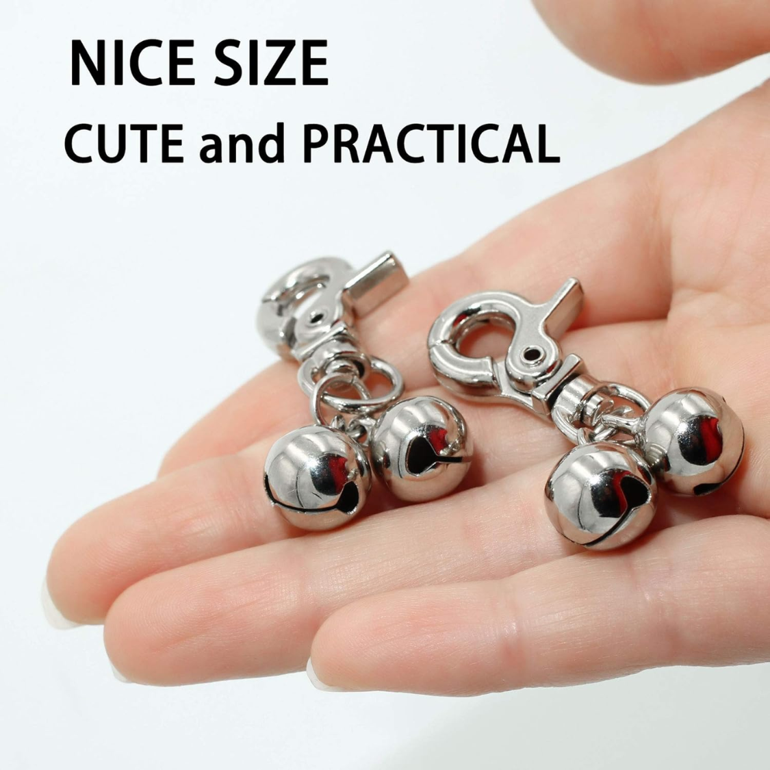 Bells For Dog Collars 2 Pack Stainless Steel Bell Necklace For Dogs Cat