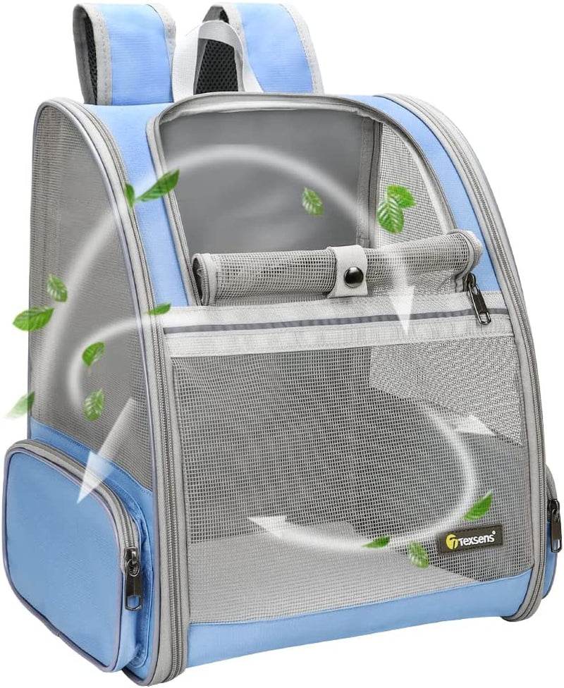 Texsens Innovative Traveler Bubble Backpack Pet Carriers for Cats and Dogs (Black) - BIG FRENCHIES