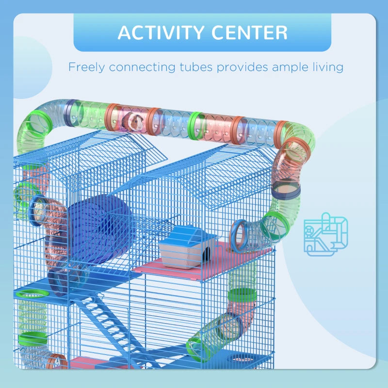 18.5inch 5 Tier Hamster Cage With Tubes And Tunnels