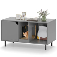Gray Cat Litter Box Enclosure