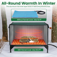 1Pc Waterproof Heated Cat House Outdoor Weatherproof Insulated Kitty Shelter Feral Cat Heating Bed With Heating Pad Anti
