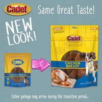 Chicken Dog Cadet Premium Oven Roasted Gourmet Breast Treats 14 Oz.