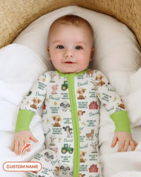 Custom Name God Says I Am Farm Animals Bamboo Convertible Zippy
