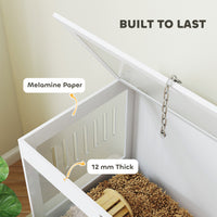 Hamster Cage with Openable Top & Lock, Hut, Transparent Acrylic Panels, Accessories, for Dwarf Hamster Gerbil, White