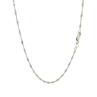 14k White Gold Singapore Chain 1.5mm