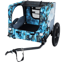 Utdoor Heavy Duty Collapsible Pet Bike Trailer With 16-Inch All Terrain Wheels & Universal Hitch Foldable Dog Cargo Carr