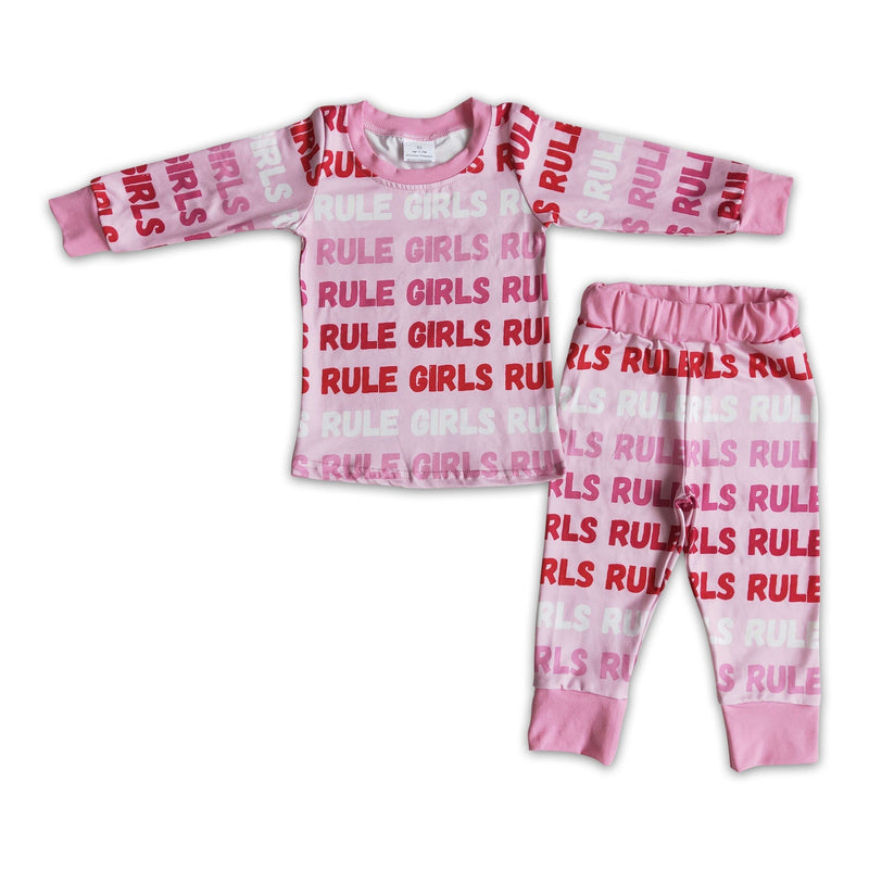 Rule girls baby boutique valentine's day pajamas - BIG FRENCHIES