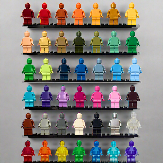 Monochrome Custom Minifigures – 50+ Vibrant Colors!