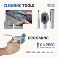 Professional Dog Grooming Clippers With 2.5L Cup, 3 Suction Modes, Cordless Clippers, 5 Groomer Tools, Low Noise Pet Hai