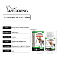 Dog Glucosamine Hip Joint Chews, Chondroitin Joint Support Supplements For All Breeds, Chicken Flavor Soft Chews To Reli