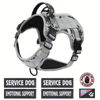 American Local Tactical Pet Boobs Service Dog Harness Vest Adjustable Reflective Dog Harness Metal Buckle Hiking Trainin