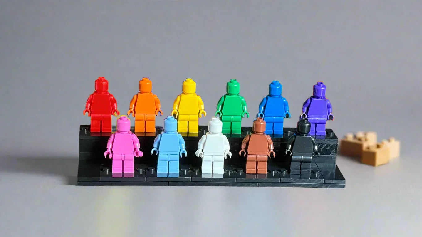 Pride Tribute Set - 11 Custom Monochrome Figures – Brick Compatible Minifigures - BIG FRENCHIES
