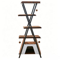 73in Modern Cat Tower For Indoor Cats - Multi-Level Cat Tree With Scratching Posts, Caves, Large Perch & Removable Pads 