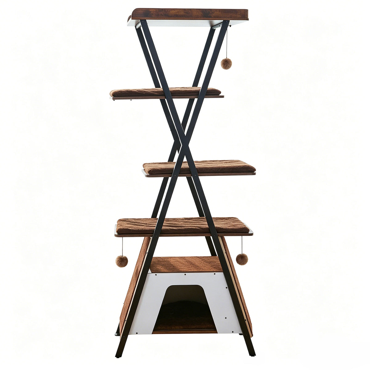73in Modern Cat Tower For Indoor Cats - Multi-Level Cat Tree With Scratching Posts, Caves, Large Perch & Removable Pads 