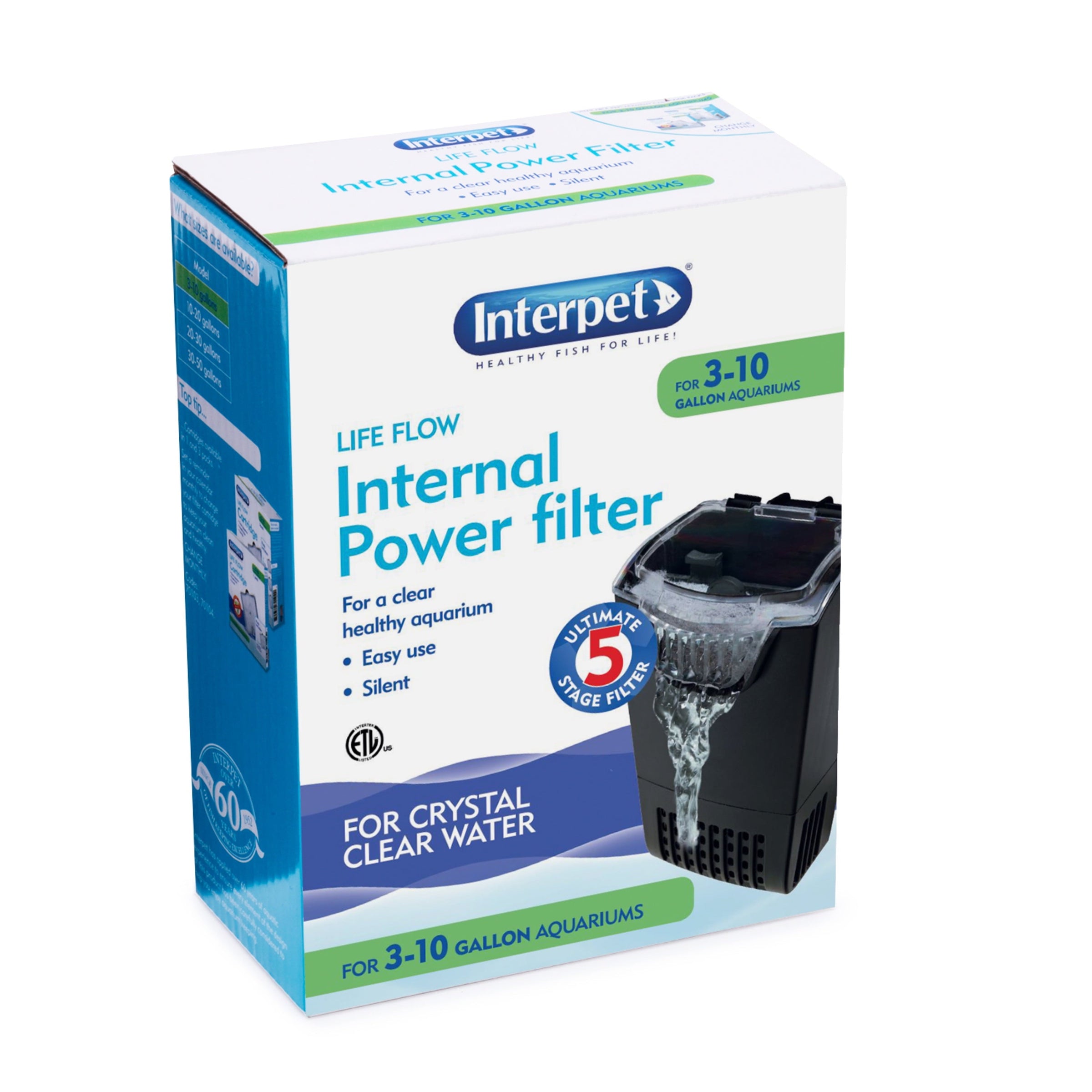 Aquarium Power Filter with 3 cartridges - BIG FRENCHIES