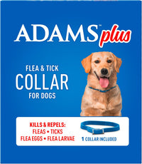 Adams Plus Flea Tick Collar Dogs 7-Month Large Dogs Puppies Kills Fleas Ticks