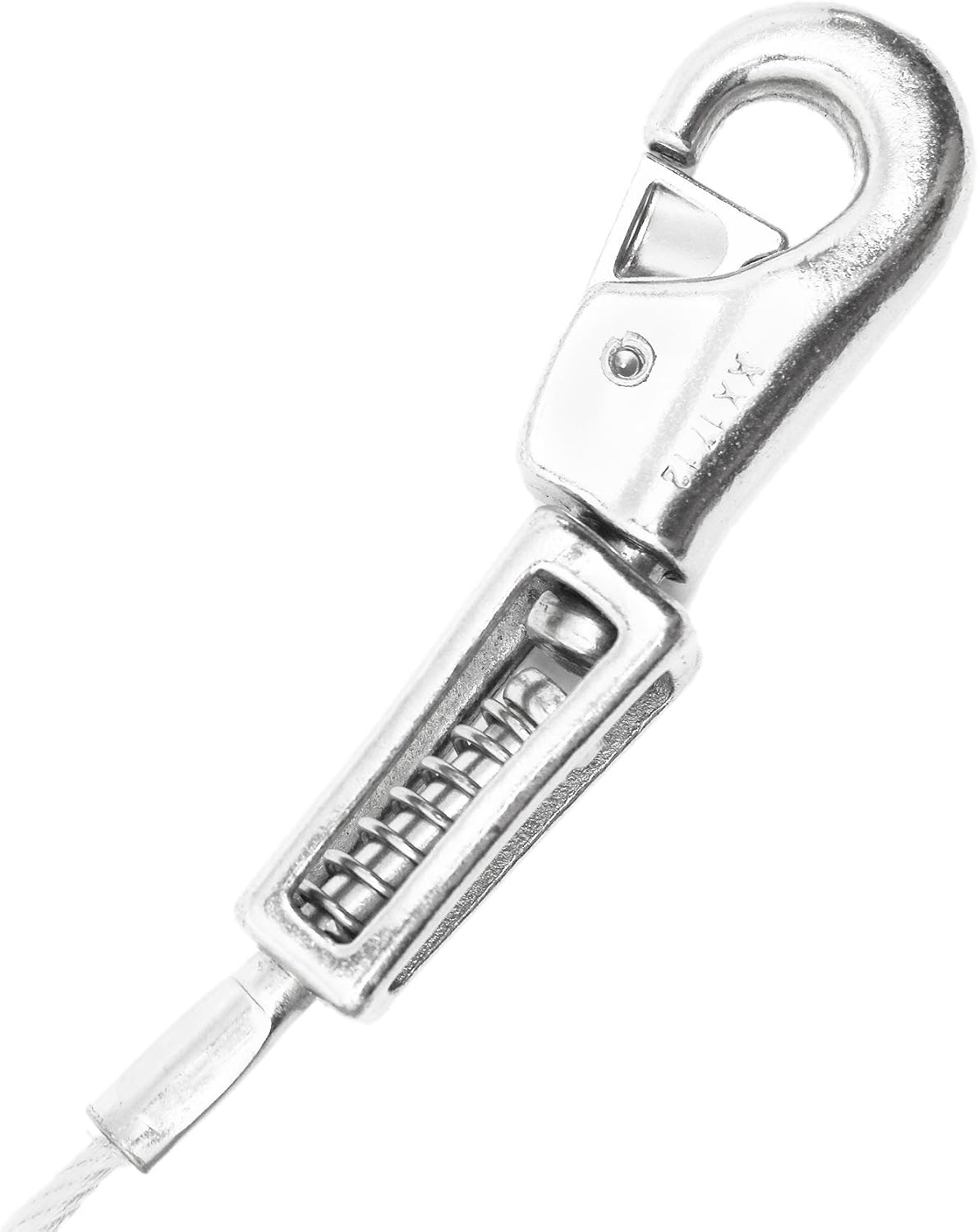 Boss Pet Edge Tie-Out Cable XL Dogs Up to 125lb 30ft Twin Swivel Spring