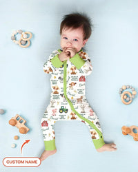 Custom Name God Says I Am Farm Animals Bamboo Convertible Zippy