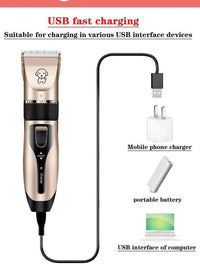Rechargeable Dog Clippers, Low Noise Pet Shaver Dog Grooming Kit Cordless Professional Dog Hair Trimmer with Comb Scissors for Dogs Cats & Others - BIG FRENCHIES