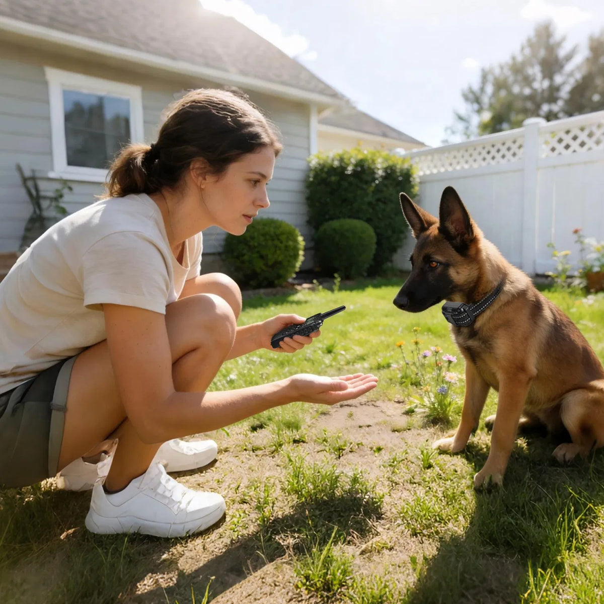 Dog Training Collar with Remote Rechargeable Dog Training Collar IP68 Waterproof with 4 Training Modes 3 Channels for Me