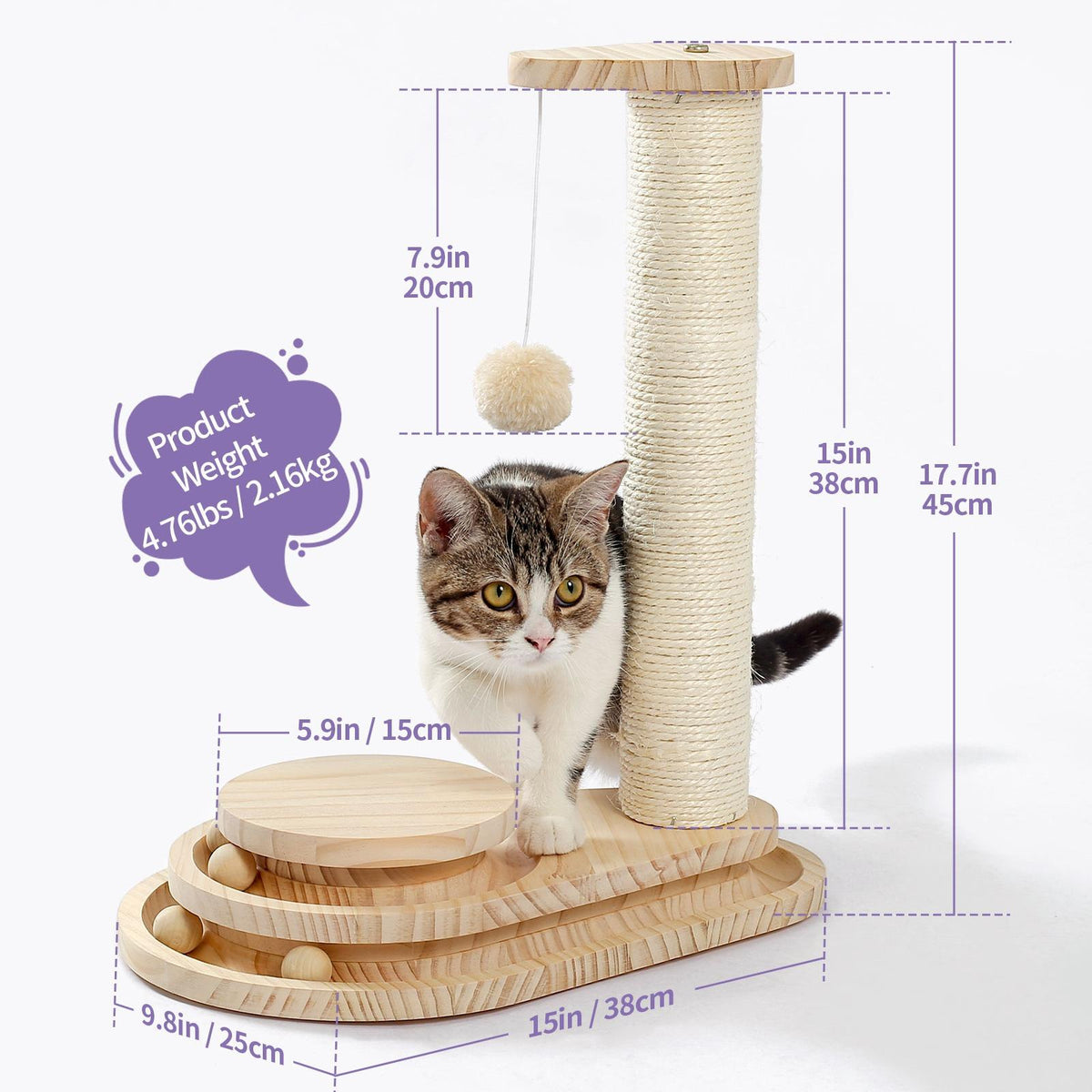 Indoor Cat Soft Scratching Board And Interactive Ball Track Toy Cat Rest And Grooming Supplies
