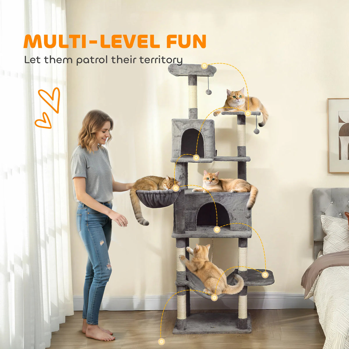 Multi-Level Cat Tower(No shipments on weekends)