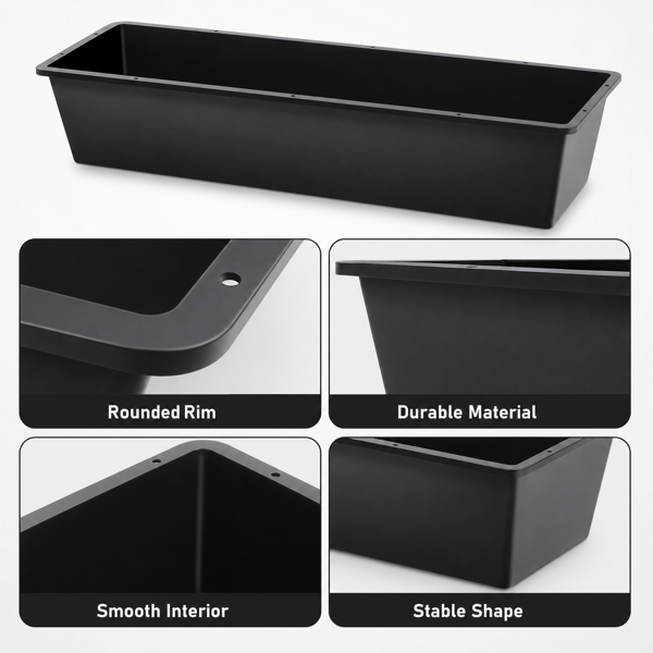 4-piece Dual-purpose Plastic Livestock Feed Trough Suitable For Daily Feeding Of Horses, Goats, Pigs And Other Animals W
