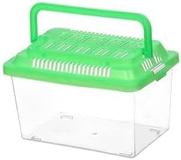 Plastic Turtle Fish Tank Critter Keeper Plastic Terrarium Portable Aquarium Tortoise Living Tank Turtle Holder Hermit Crab Cage Hamster Tank Reptile