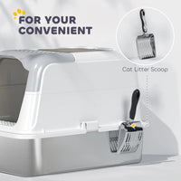 Stainless Steel Enclosed Litter Box for Cats(No shipments on weekends)