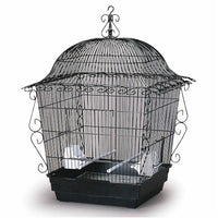 Prevue Pet Products Elegant Scrollwork Bird Cage 220 in White, Wrought Iron Cage for Cockatiels, Doves and Conures