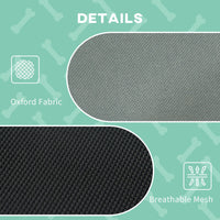 Large Elevated Dog Bed 6.2" L X 29.9" W 36.2" H Foldable Outdoor Cat Dog Canopy Cot w/ Carry Bag Grey
