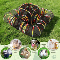 5-in-1 Outdoor Cat Enclosure with Tunnels, Portable Pop-Up Catio Playpen