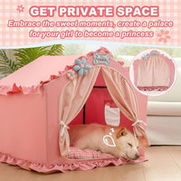 Indoor Dog House Tent Bed Soft Washable Foldable Cave For Small and Medium Dogs