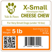 Yak and Paws Himalayan Yak Cheese Dog Chews, 5 lb Bulk Case