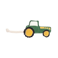 Country Living Faux Leather Green Tractor Dog Chew Toy, Durable, Safe and Non-Toxic - BIG FRENCHIES