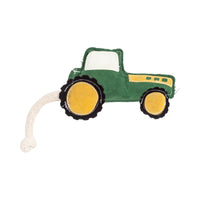 Country Living Faux Leather Green Tractor Dog Chew Toy, Durable, Safe and Non-Toxic - BIG FRENCHIES