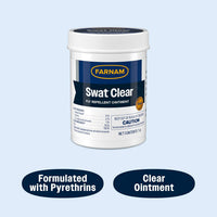 Farnam Swat Clear Fly Repellent Ointment 7 oz. Horses Dogs Wounds Ears Protection