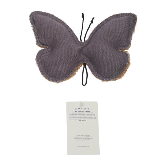 Country Living Canvas & Jute Butterfly-Shaped Dog Chew Toy – Durable, Safe and Non-Toxic - BIG FRENCHIES