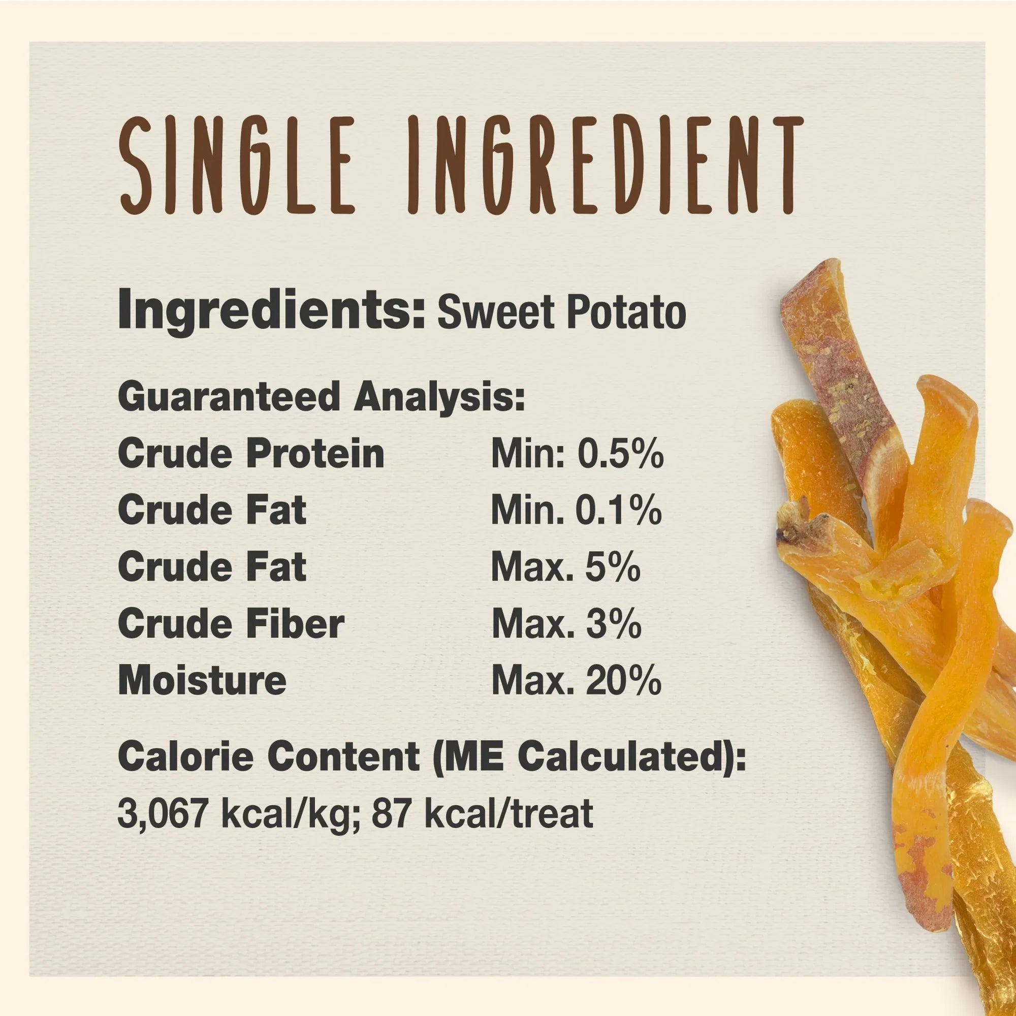 Cadet Sweet Potato Steak Fries Dog Treats 100% Real Sweet Potato 1lb